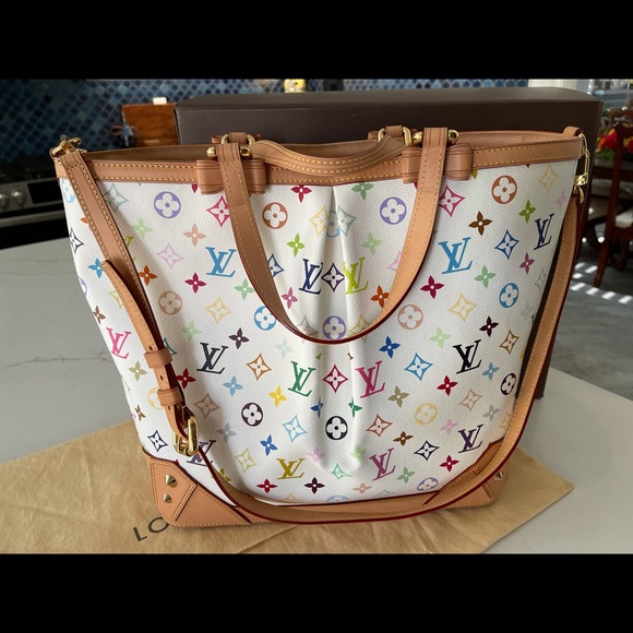 Louis Vuitton White Monogram Multicolore Sharleen GM Bag. - Picture 1 of 16